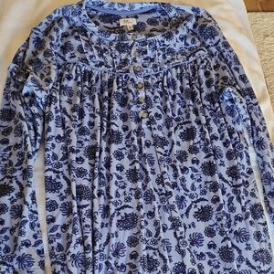 Aria Blue Floral Nightgown